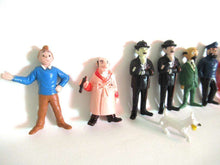 UpperDutch:Figurine,TinTin Set of 8 vintage Belvision 1973 pvc figurine's. Thomson, Snowy, Captain Maddock, Cuthbert Calculus, Herge, Kuifje.