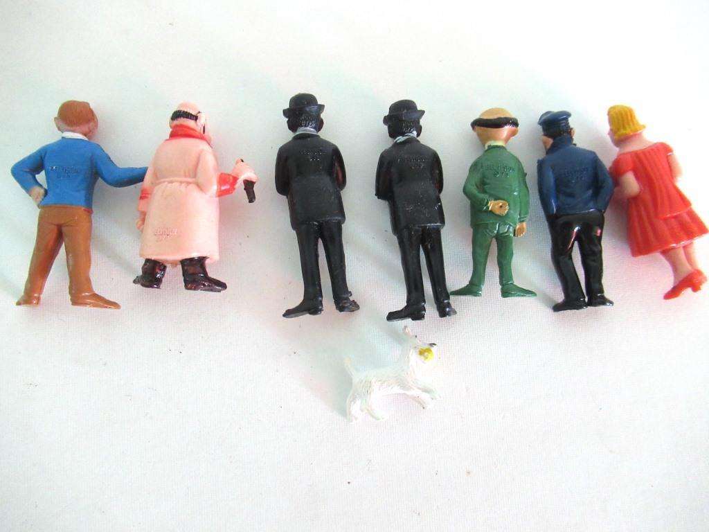 TinTin Set of 8 vintage Belvision 1973 pvc figurine's