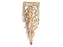UpperDutch:,1 (ONE) Brass Antique Cabinet Ornament Furniture Applique. Decoration mount, Authentic hardware, restoration supplies