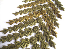 UpperDutch:,1 (ONE) Corner piece Empire embellishment. Brass Furniture Hardware. Authentic 1800's applique, Laurel or Olive motif.