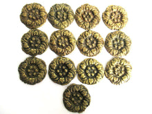 UpperDutch:,1 (ONE) Oak leaf motif brass furniture applique. Antique Brass embellishment. Authentic hardware, restoration supply.