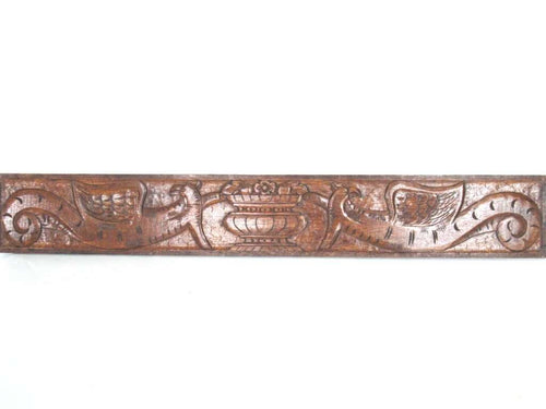 UpperDutch:Furniture applique,Antique Wooden Carved Panel Dragons Pediment Wooden Panel Antique furniture applique.