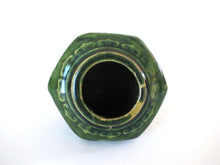 UpperDutch:Ginger Jar,Ginger Jar, Vintage Green Glazed Ginger Jar, Collectible pottery.