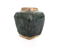 UpperDutch:Ginger Jar,Green Glazed Ginger Jar, Collectible green pottery.