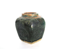 UpperDutch:Ginger Jar,Green Glazed Ginger Jar, Collectible green pottery.