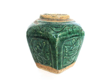 UpperDutch:Ginger Jar,Green Glazed Ginger Jar, Collectible pottery.