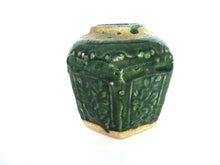 UpperDutch:Ginger Jar,Green Glazed Ginger Jar, Collectible pottery.