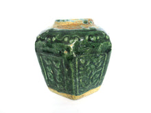 UpperDutch:Ginger Jar,Green Glazed Ginger Jar, Collectible pottery.