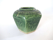 UpperDutch:Ginger Jar,Green Glazed Ginger Jar, Collectible pottery.