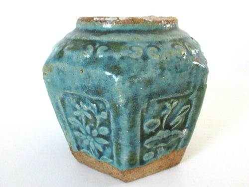 UpperDutch:Ginger Jar,Green Glazed Ginger Jar, Collectible pottery.