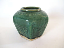 UpperDutch:Ginger Jar,Green Glazed Ginger Jar, Collectible pottery.