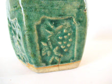 UpperDutch:Ginger Jar,Green Glazed Ginger Jar, Collectible pottery.