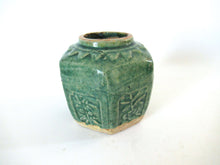 UpperDutch:Ginger Jar,Green Glazed Ginger Jar, Collectible pottery.