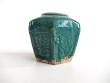 UpperDutch:,Vintage Green Glazed Ginger Jar Collectible pottery.