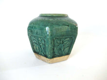 UpperDutch:Ginger Jar,Vintage Green Glazed Ginger Jar Collectible pottery.