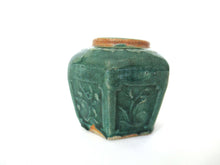 UpperDutch:Ginger Jar,Vintage Green Glazed Ginger Jar, Collectible pottery.