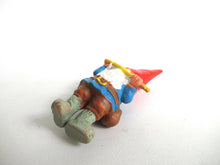 UpperDutch:,1 (ONE) David the Gnome figurine after a design by Rien Poortvliet, Collectible pocket gnome plays on flute,mini garden gnome. BRB / Startoys