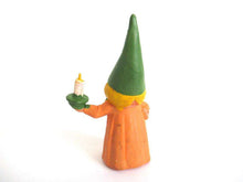 UpperDutch:Gnome,1 (ONE) Gnome after a design by Rien Poortvliet, Brb Gnome holding candle, Lisa the Gnome.