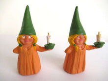 UpperDutch:Gnome,1 (ONE) Gnome after a design by Rien Poortvliet, Brb Gnome holding candle, Lisa the Gnome.
