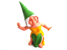 UpperDutch:,1 (ONE) Gnome figurine, Gnome after a design by Rien Poortvliet, Brb Gnome dancing, Lisa the Gnome.