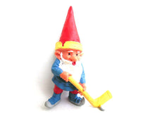 UpperDutch:,1 (ONE) Gnome figurine, Gnome after a design by Rien Poortvliet, Brb Gnome, David the Gnome, gnome playing ice hockey.