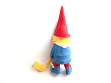 UpperDutch:,1 (ONE) Gnome figurine, Gnome after a design by Rien Poortvliet, Brb Gnome, David the Gnome, gnome playing ice hockey.