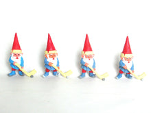 UpperDutch:,1 (ONE) Gnome figurine, Gnome after a design by Rien Poortvliet, Brb Gnome, David the Gnome, gnome playing ice hockey.