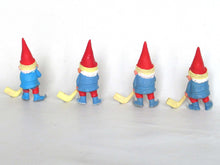 UpperDutch:,1 (ONE) Gnome figurine, Gnome after a design by Rien Poortvliet, Brb Gnome, David the Gnome, gnome playing ice hockey.