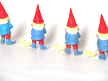 UpperDutch:,1 (ONE) Gnome figurine, Gnome after a design by Rien Poortvliet, Brb Gnome, David the Gnome, gnome playing ice hockey.