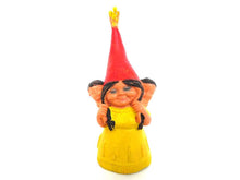 UpperDutch:,1 (ONE) Gnome figurine, Gnome after a design by Rien Poortvliet, Brb Gnome gnome with babies on her back, Lisa the Gnome.