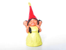 UpperDutch:,1 (ONE) Gnome figurine, Gnome after a design by Rien Poortvliet, Brb Gnome gnome with babies on her back, Lisa the Gnome.