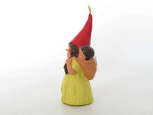 UpperDutch:,1 (ONE) Gnome figurine, Gnome after a design by Rien Poortvliet, Brb Gnome gnome with babies on her back, Lisa the Gnome.