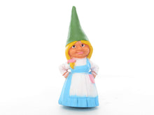 UpperDutch:,1 (ONE) Gnome figurine, Gnome after a design by Rien Poortvliet, Brb Gnome, Lisa the Gnome. Blue dress.