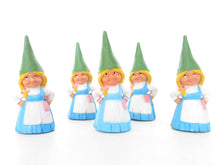 UpperDutch:Gnome,1 (ONE) Gnome figurine, Gnome after a design by Rien Poortvliet, Brb Gnome, Lisa the Gnome. Blue dress.