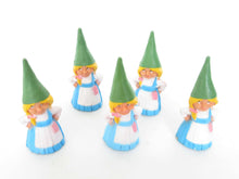 UpperDutch:,1 (ONE) Gnome figurine, Gnome after a design by Rien Poortvliet, Brb Gnome, Lisa the Gnome. Blue dress.