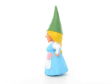 UpperDutch:,1 (ONE) Gnome figurine, Gnome after a design by Rien Poortvliet, Brb Gnome, Lisa the Gnome. Blue dress.