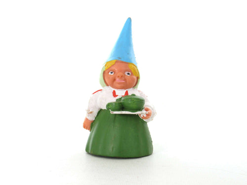 UpperDutch:,1 (ONE) Gnome figurine, Gnome after a design by Rien Poortvliet, Brb Gnome, Lisa the Gnome. Serving tea. Tea gift.