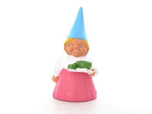 UpperDutch:,1 (ONE) Gnome figurine, Gnome after a design by Rien Poortvliet, Brb Gnome, Lisa the Gnome. Serving tea. Tea gift.