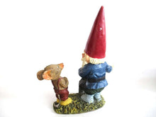 UpperDutch:,10 INCH Rien Poortvliet Gnome figurine, Gnome after a design by Rien Poortvliet, David the gnome, Al with Mouse, Klaus Wickl.