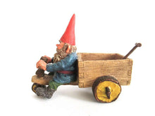 UpperDutch:,3086: 'Thomas' Gnome riding a cargo bike with shovel. Gnome figurine after a design by Rien Poortvliet. Classic Gnomes series. AAAAAAA International Co. Ltd.