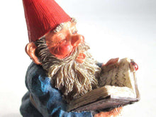UpperDutch:,'Arthur' Reading, singing Gnome figurine. Classic gnomes series by AAAAAAA International Co. Ltd. Designed by Rien Poortvliet.