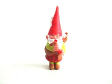 UpperDutch:,Bagpipe playing gnome, David the Gnome figurine with kilt, Rien Poortvliet, Pocket gnome miniature scottish gnome.