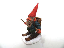 UpperDutch:Gnome,Classic Gnomes and Friends: 'Paul on Skites' Skiing Gnome figurine. Designed by Rien Poortvliet