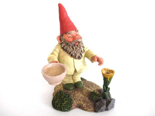 UpperDutch:Gnome,Classic Gnomes 'Michael' Gnome figurine after a design by Rien Poortvliet, Gnome with Flower.