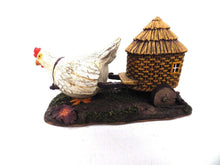 UpperDutch:Gnome,Classic Gnomes Villages series: 'The Sunshine Family' Gnome family with chicken camper figurine. Designed by Rien Poortvliet