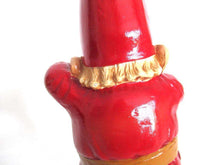 UpperDutch:Gnome,Garden Gnome, 11 INCH red Rien Poortvliet pointing Gnome figurine, Lean leaning, David the gnome, Klaus Wickl.