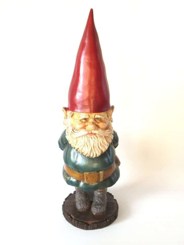 UpperDutch:Gnome,Garden Gnome Rien Poortvliet, David the Gnome, Vintage 34 INCH gnome, Forest gnome restaurant store decor, David el Gnomo.