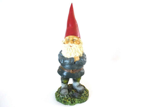 UpperDutch:Gnome,Garden Gnome statue 10 Inch after a design by Rien Poortvliet, David the Gnome.