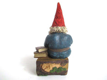 UpperDutch:,'Gideon' Reading Gnome figurine. Classic gnomes series 1993 Designed by Rien Poortvliet.