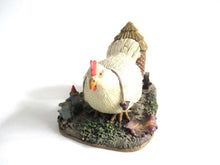 UpperDutch:Gnome,Gnome family with chicken camper figurine. 'The Sunshine Family'  Part of the 2000 Classic Gnomes Villages series designed by Rien Poortvliet